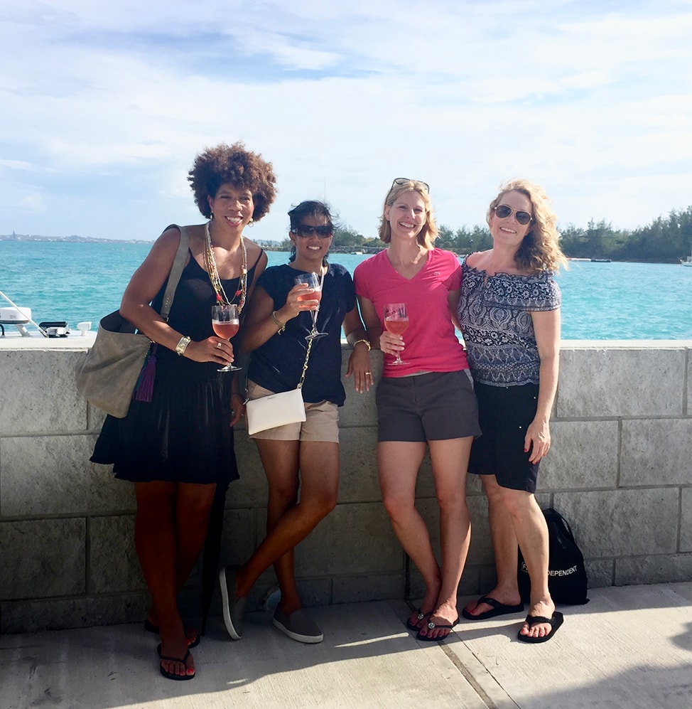 Four college friends reunite in Bermuda