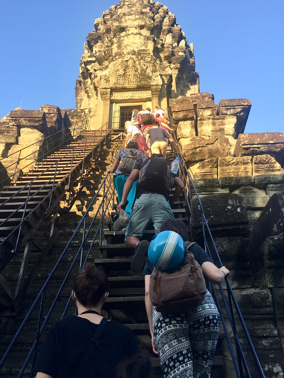 Image of the climb up to the Bakan section of Angkor Wat