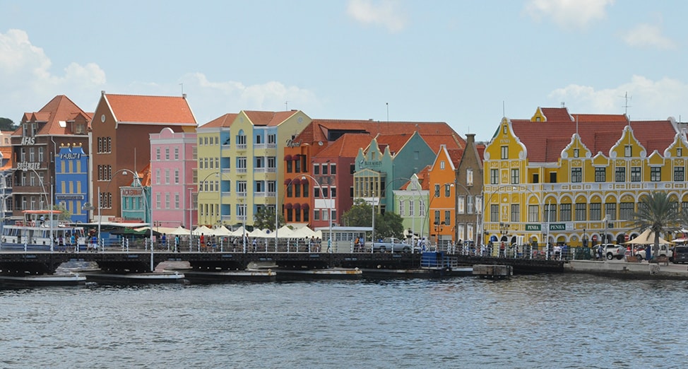 Colorful buildings in Willemstad Curaçao