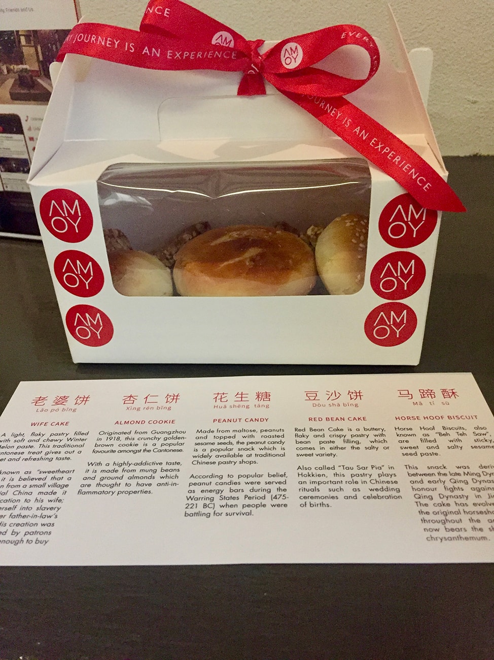Fresh Singaporean pastries provided for guests at Amoy Hotel