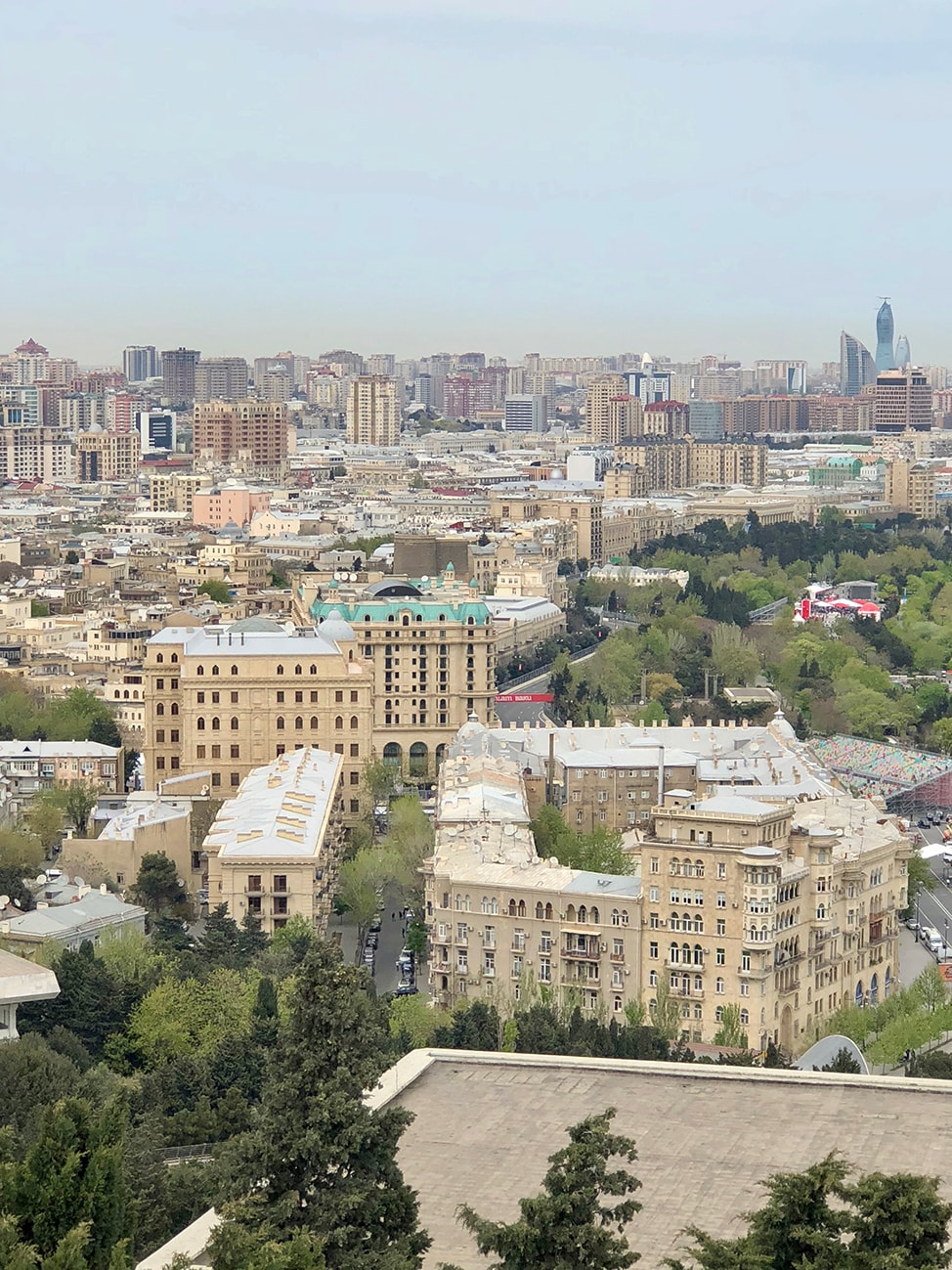 View of Baku's Old City from Dagustu Park