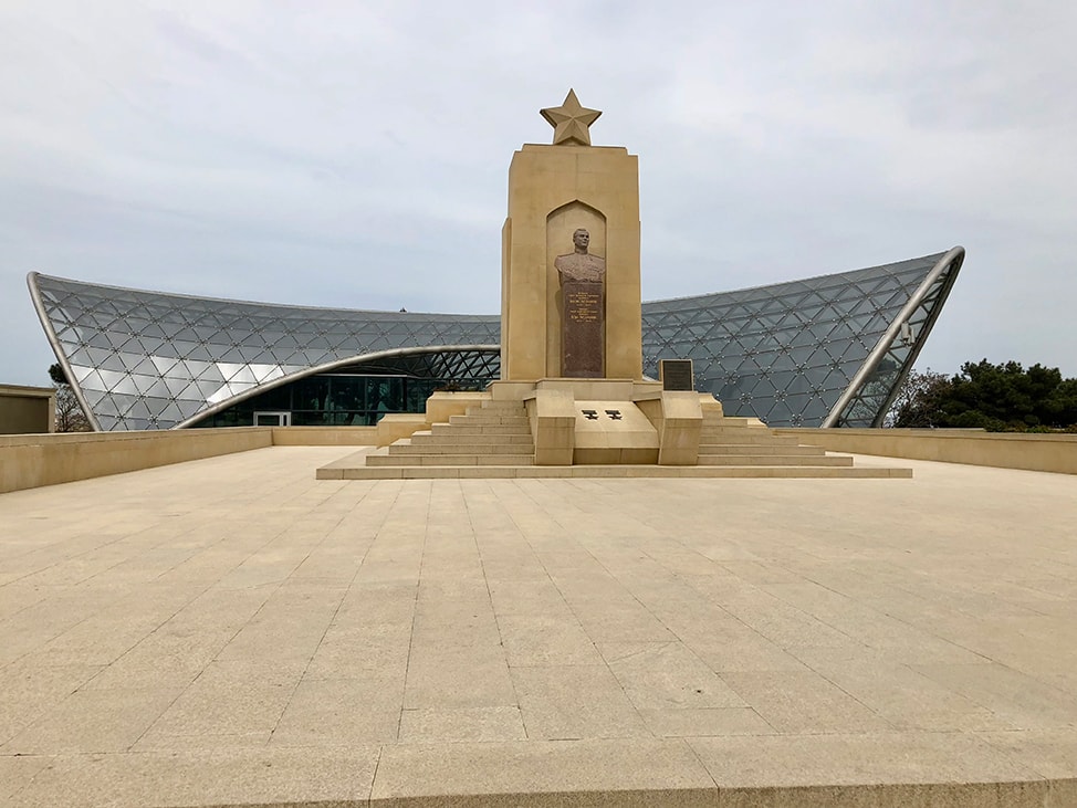 A Soviet looking memorial in Baku