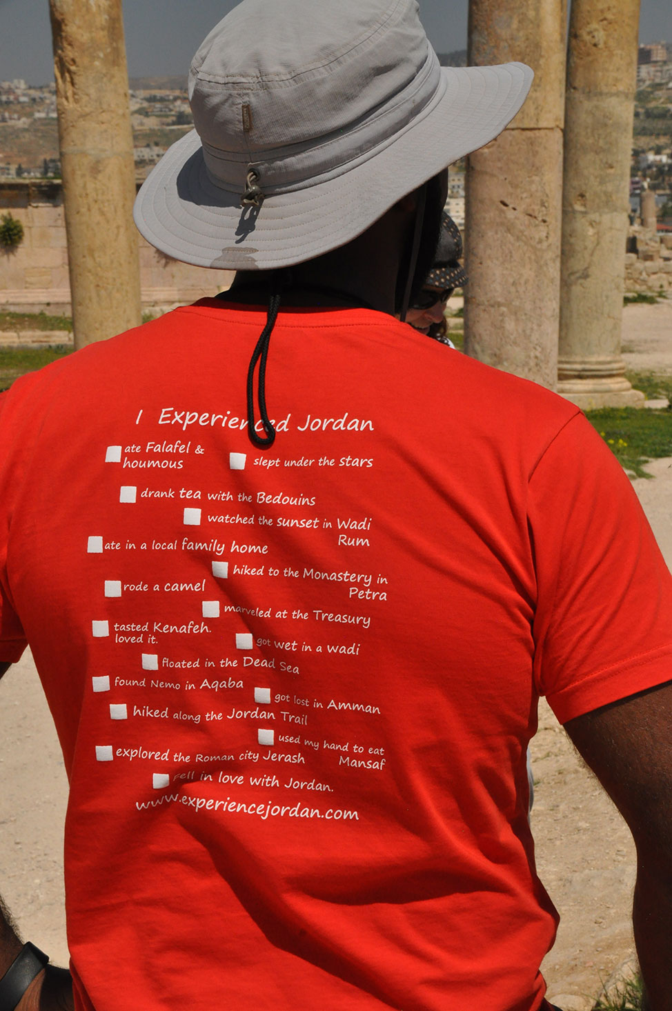 Our guide for this trip modeling his Jordan checklist.